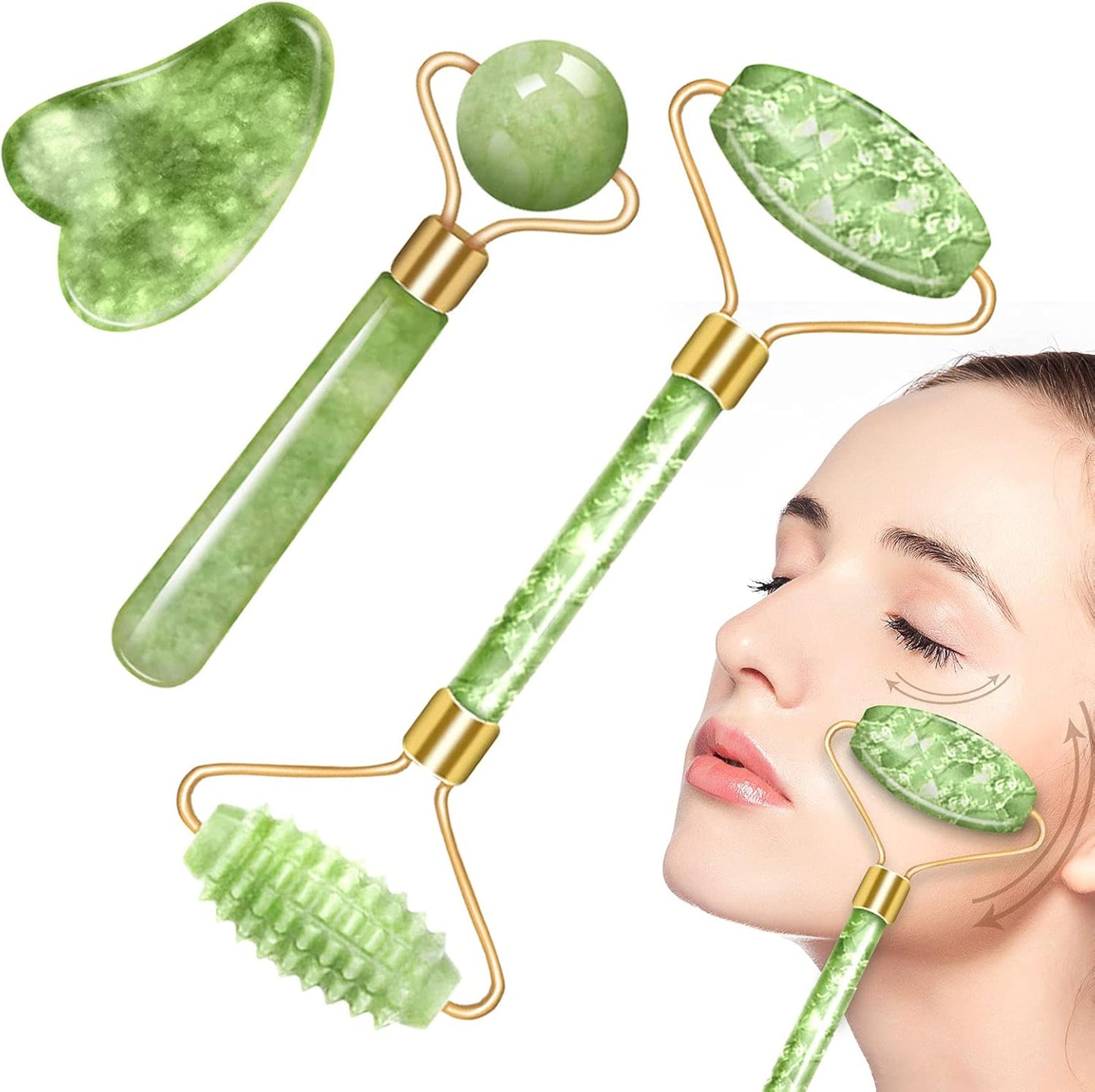 Rolo Massageador Facial - Jade